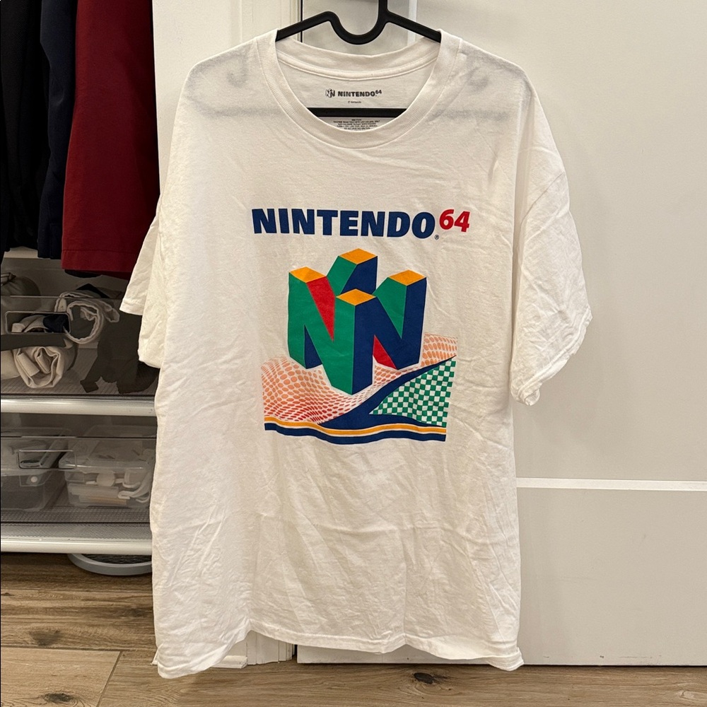 Nintendo 64 White T-Shirt with Colorful Logo